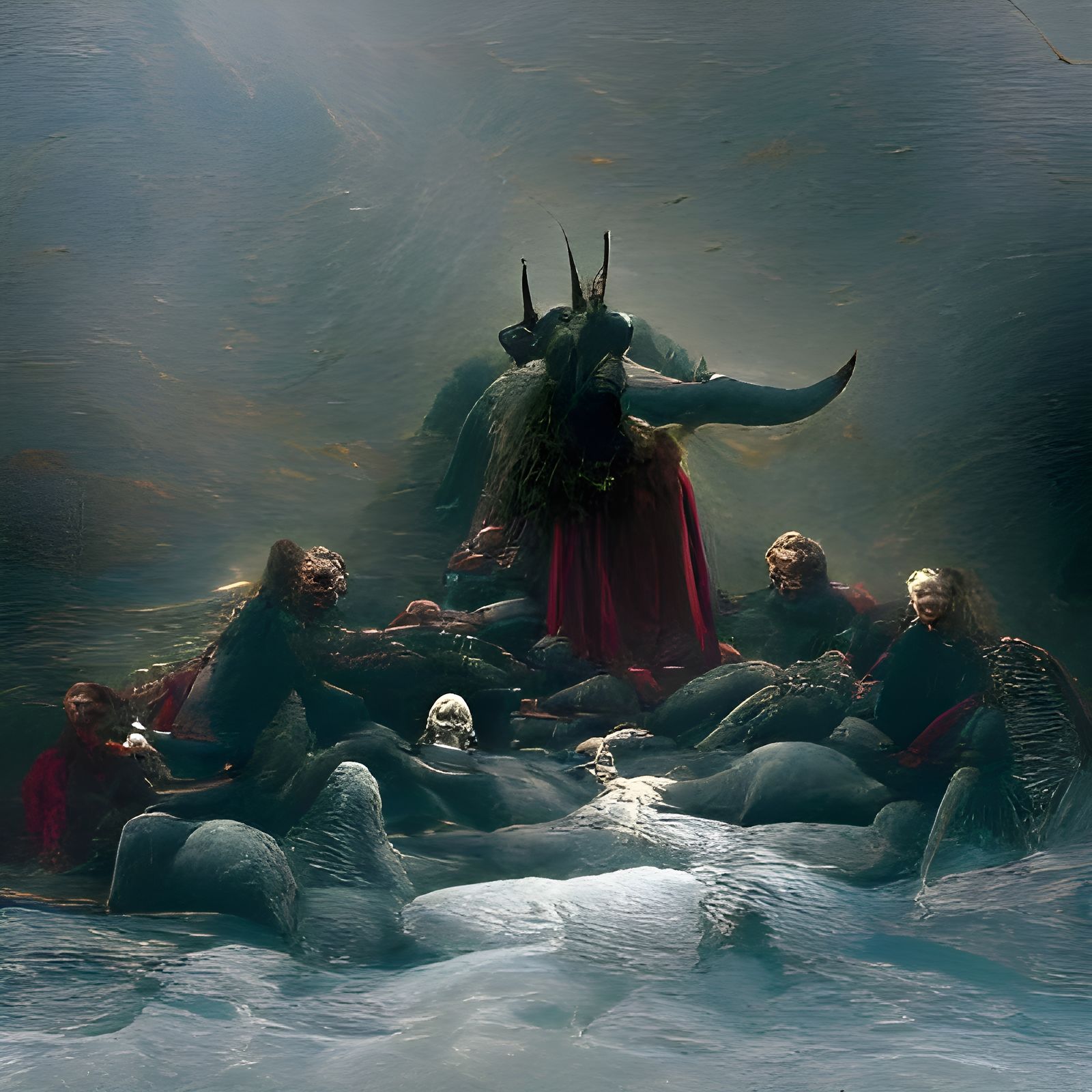 Norse Gods at Altar of Sacrifice
