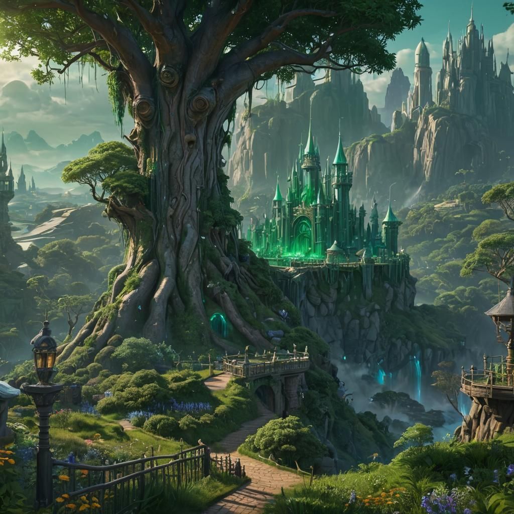 Fantastical Emerald City of Oz Concept Art