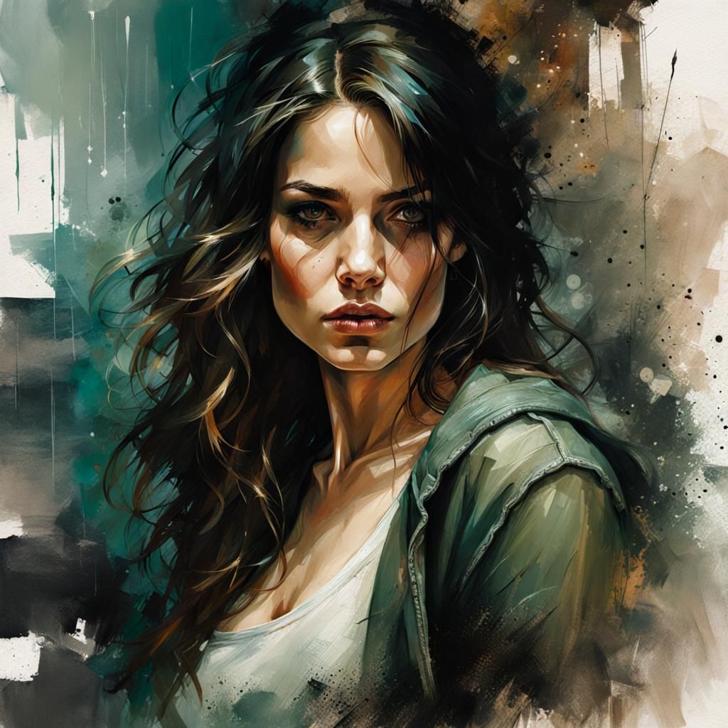 Detailed Portrait in Oil on Canvas, 8K