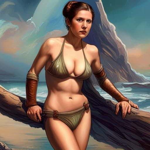 Captive Princess Leia: 8K Resolution Concept Art