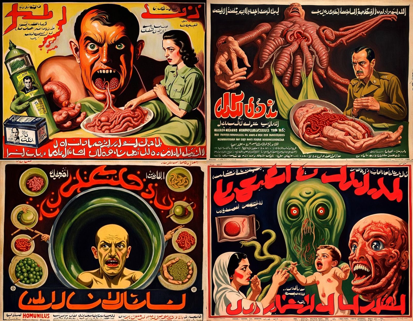 Vintage Horror Movie Poster: Grotesque Terror