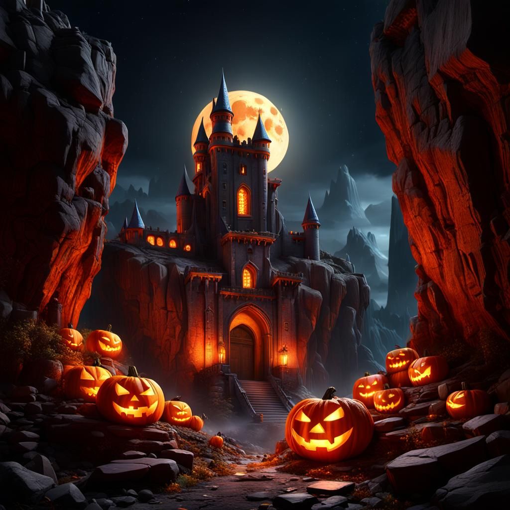 Towering Halloween Fantasy Art in Unreal Engine
