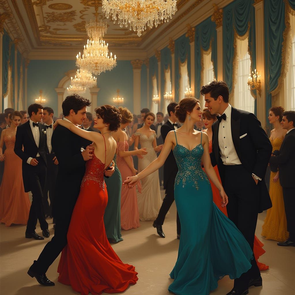 Gilded Age Ballroom Dance in Sargent Style