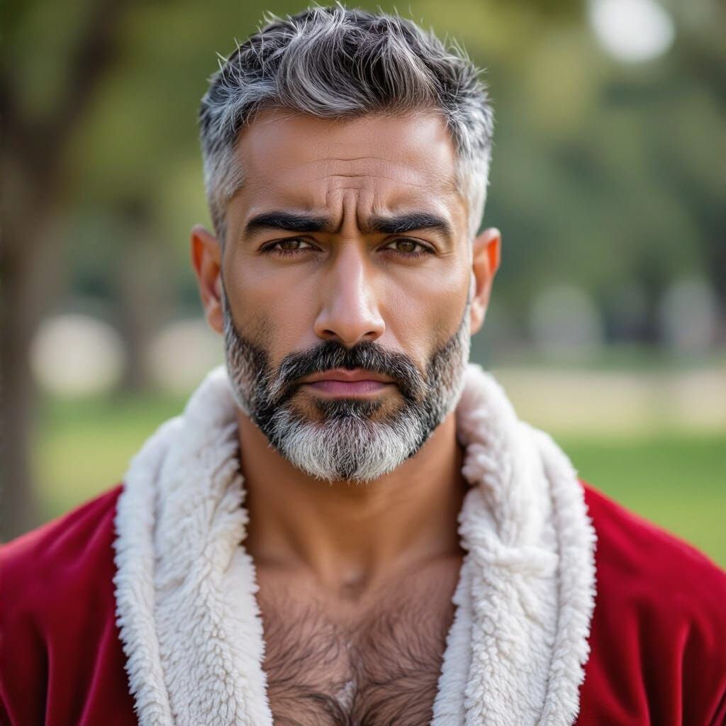 Impressionist Portrait of a Hunk in a Velvet Robe