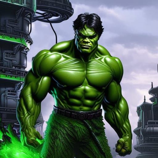 Incredible Hulk Transformation: Detailed CGI Comic Art