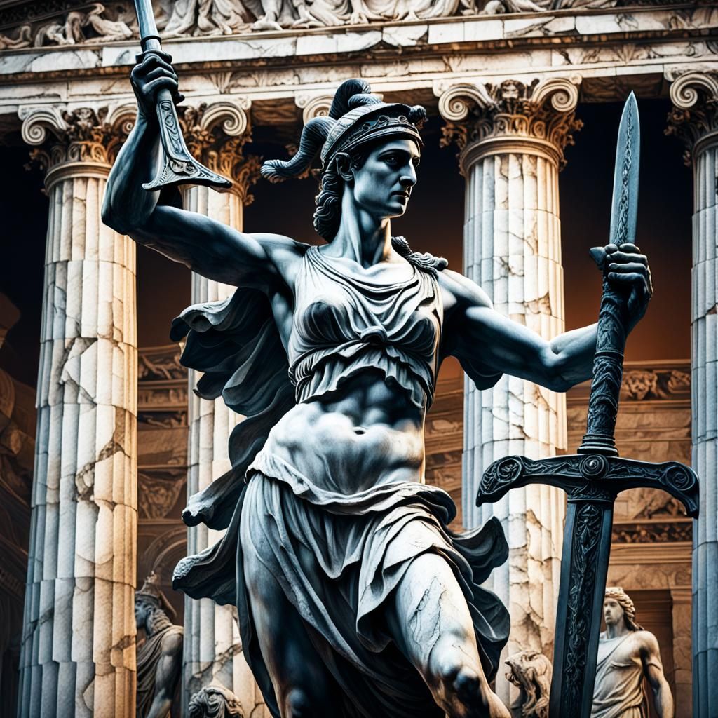 Justitia Versus Minotaur: A Neoclassical Battle