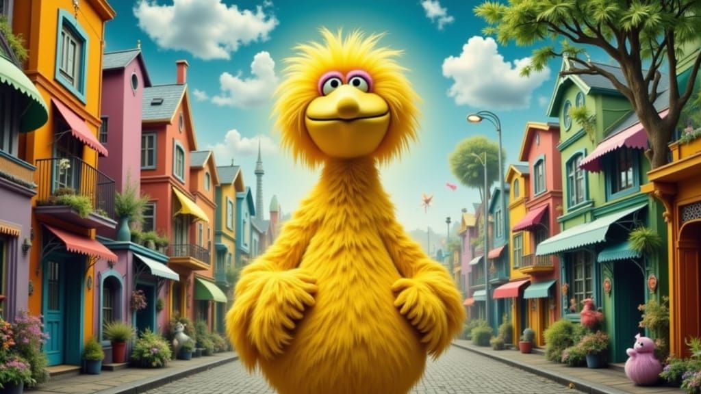 <lora:Psychopomp:1.0> Big Bird from Sesame Street