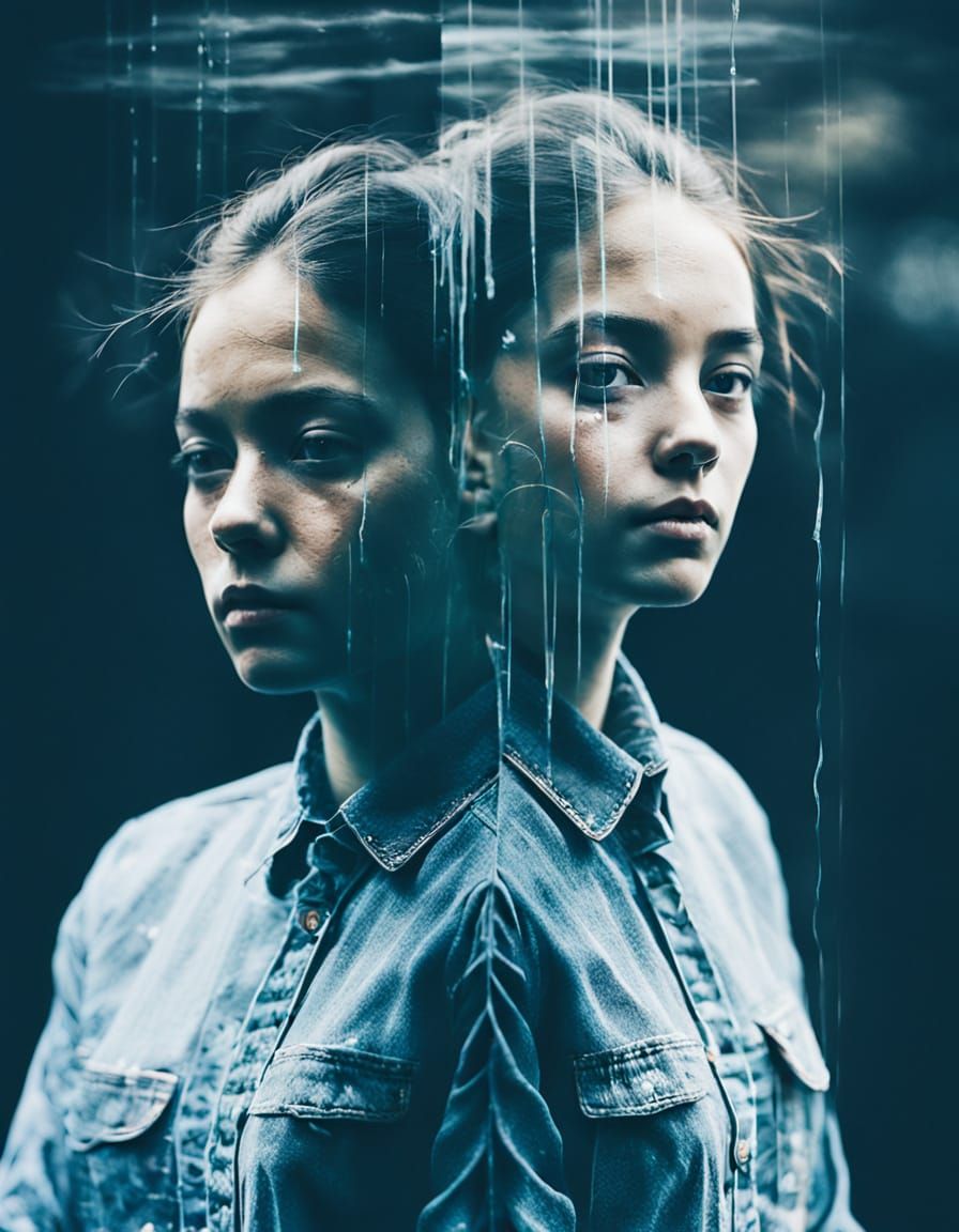 Lightable Double Exposure of Phased Layered Photos