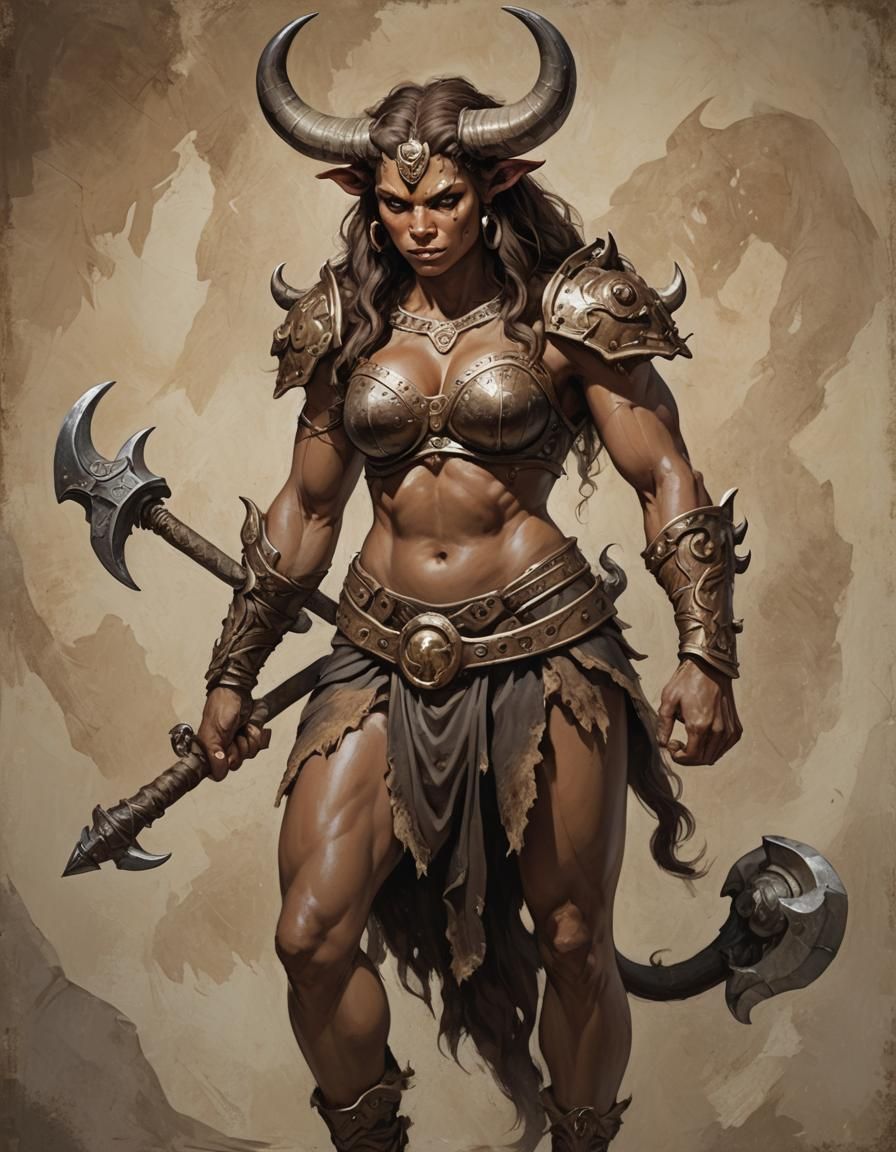 Beautiful female Minotaur