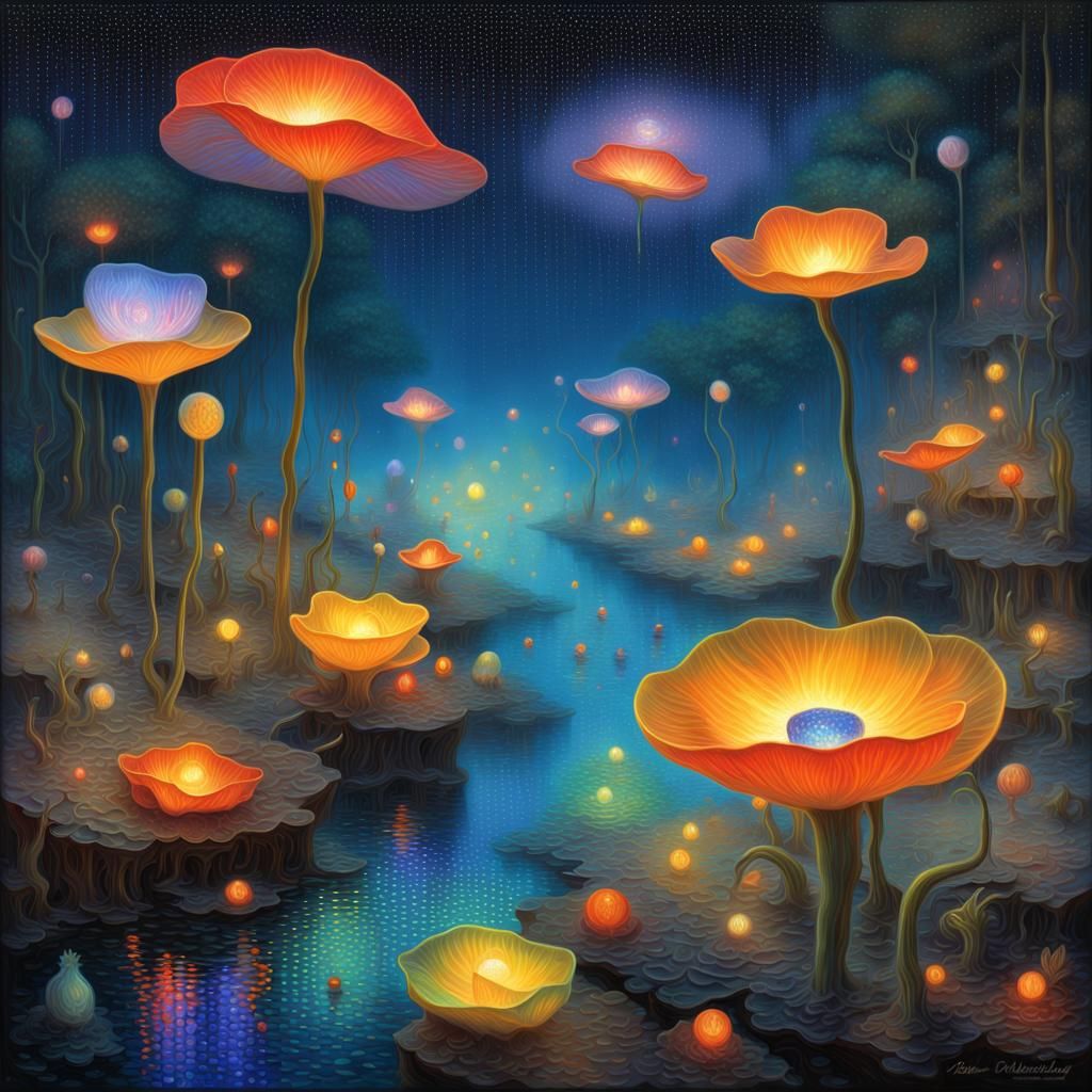 Waxy Frogs in Spacetime: A Detailed Matte Painting