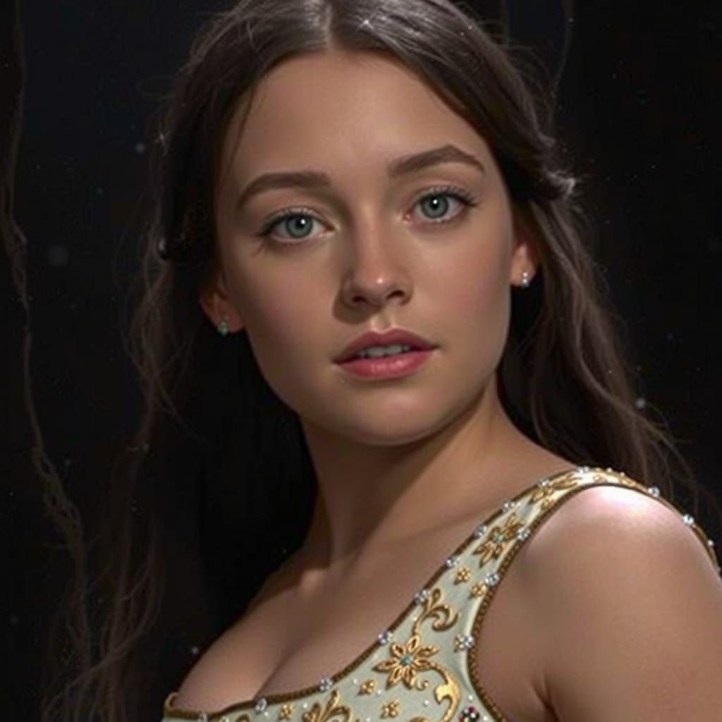 Enchanted Gothic Maiden in Mystical Forest