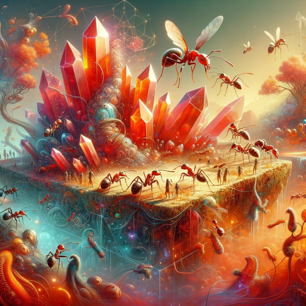 Fire Ants Build Crystal Anthill Kingdom