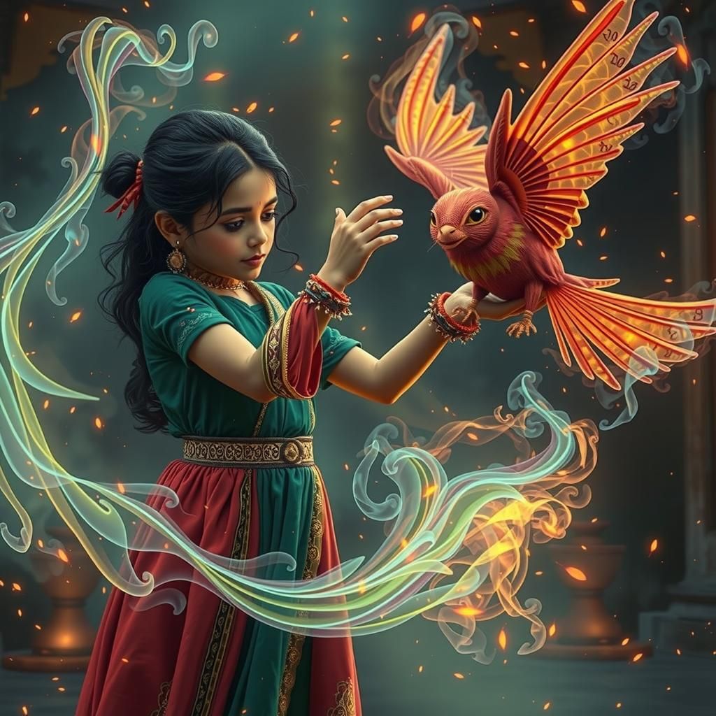 Indian Princess with Magical Patronus in Epic Cinematic Scen...