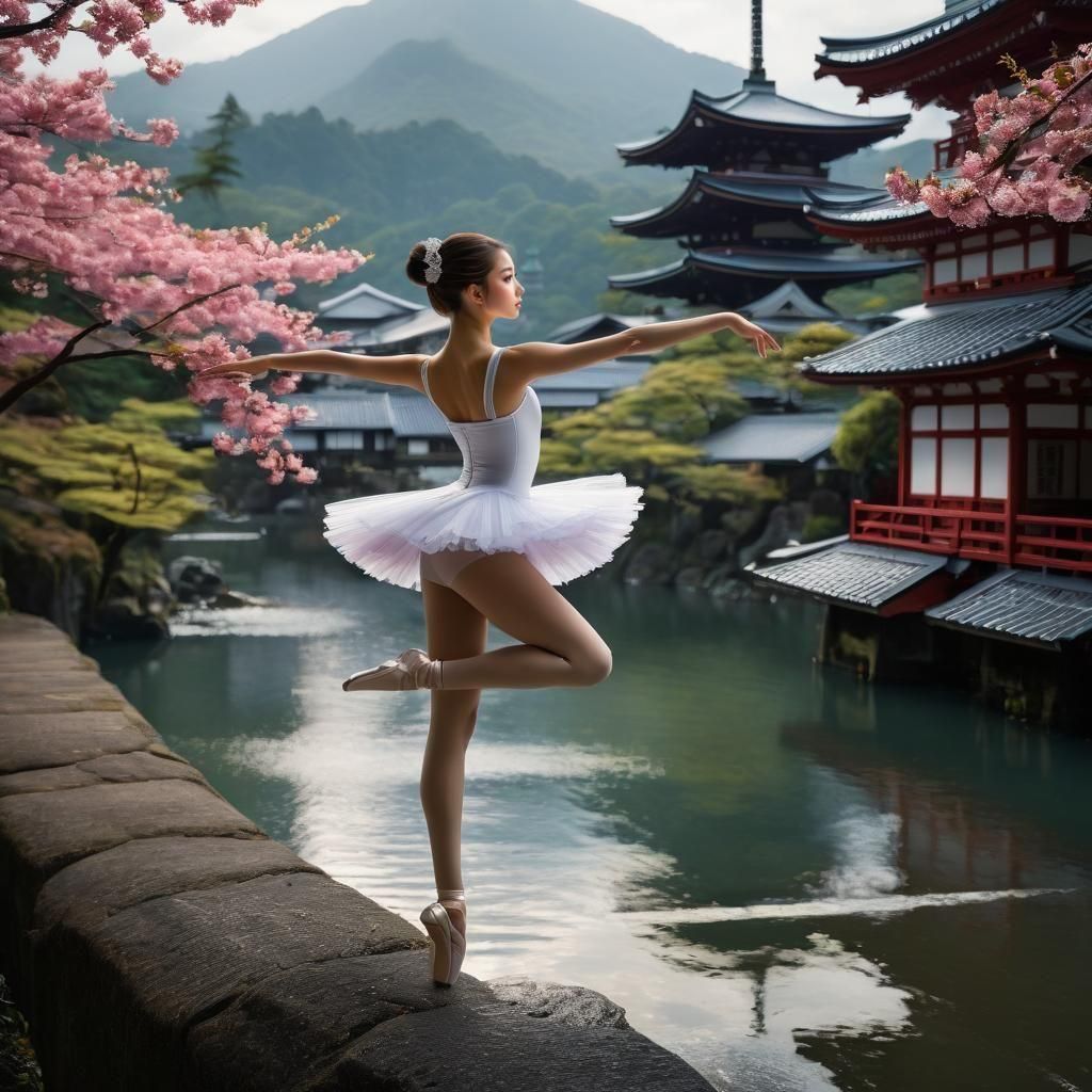 Ballerina in Japan: Splash Art Style
