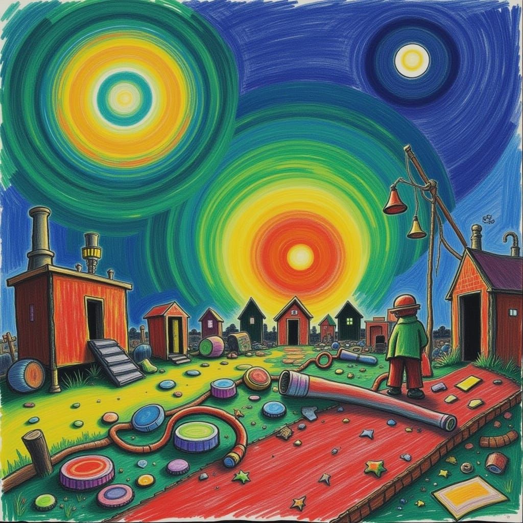 Ethereal Winter Landscapes in Vibrant Colors