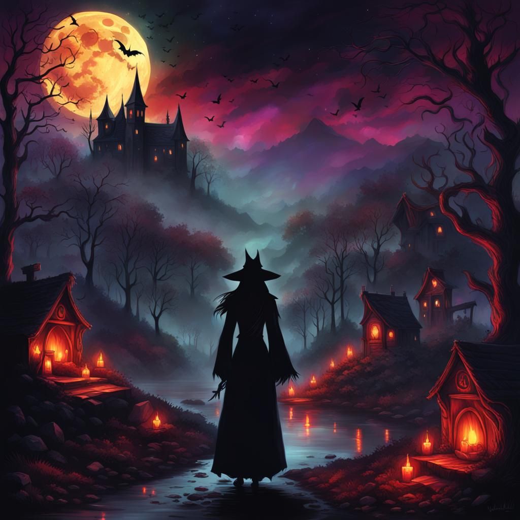 Witches and Vampires Celebrate Moonfall in Vibrant Colors
