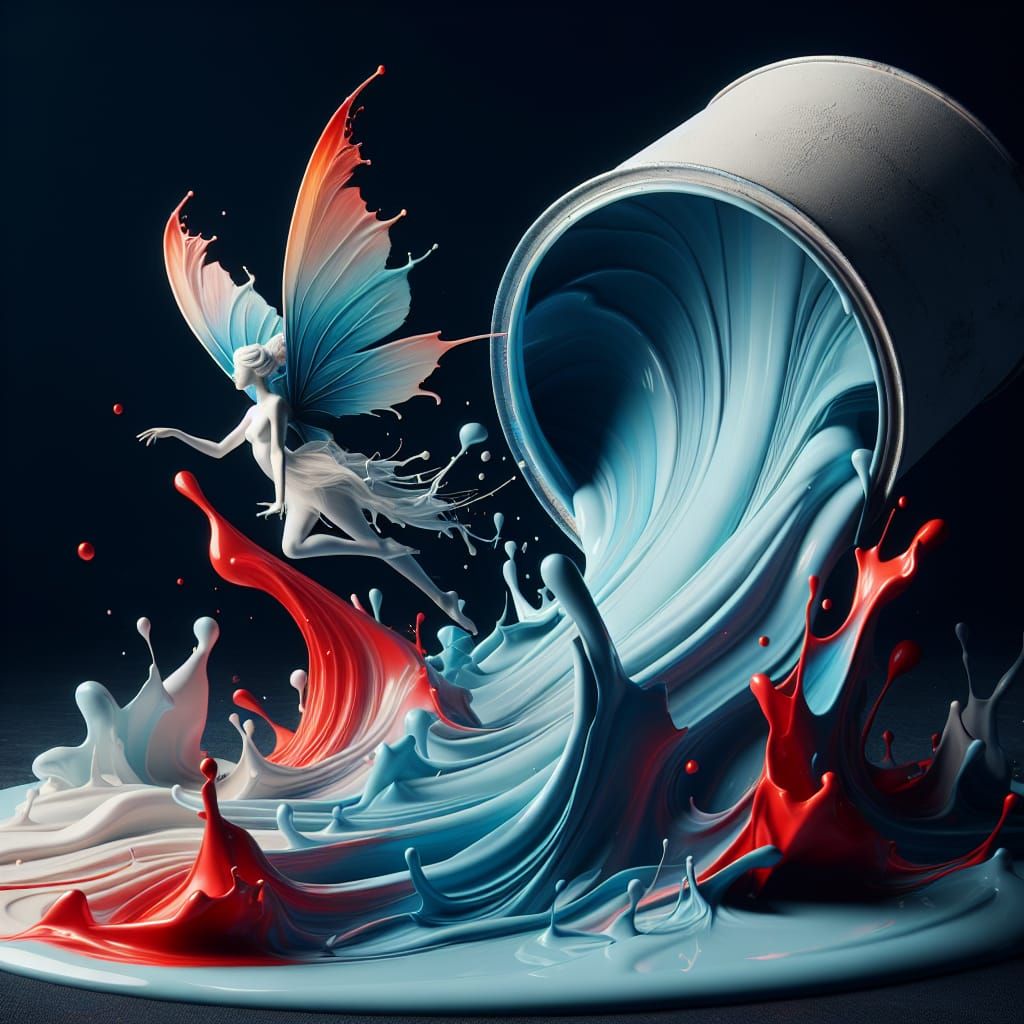 Paint Spill Fairy in Surreal 4K