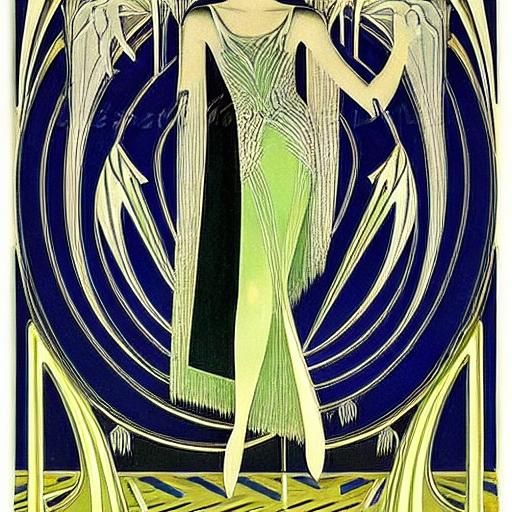 Art Deco Vampire Figurine in Lalique Style