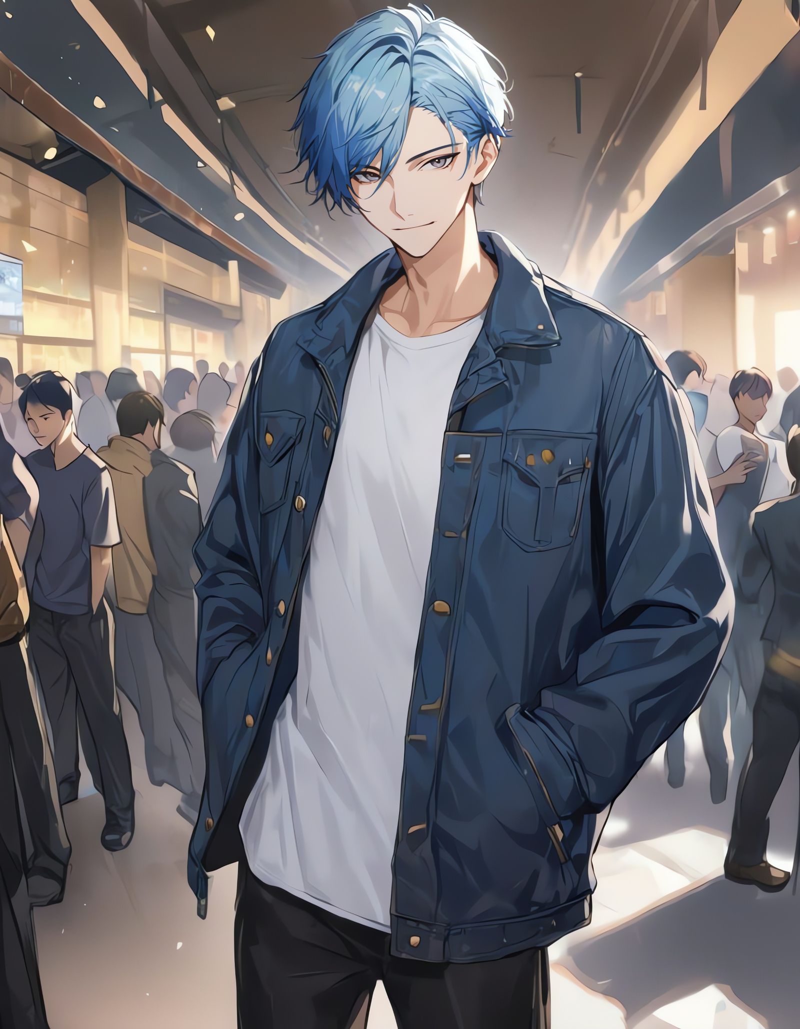 Bishounen Cowboy Smiles at the Crowd