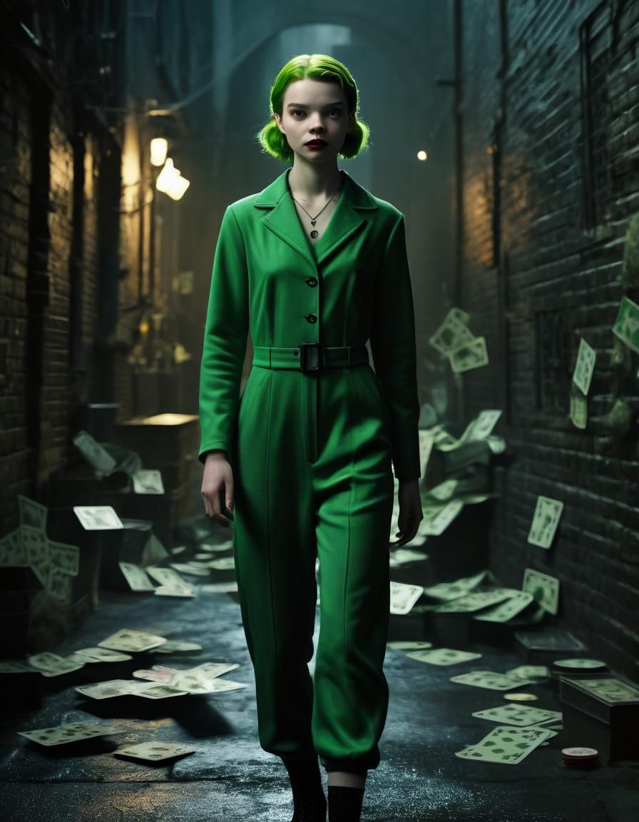 The Riddler in Gotham: A Cinematic Portrait
