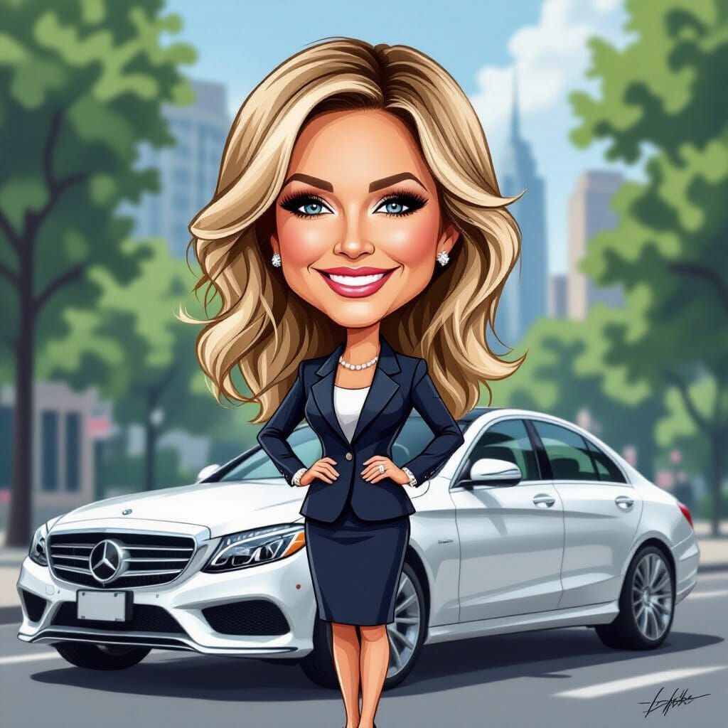 Charming Caricature of Melanie Trump in 8k