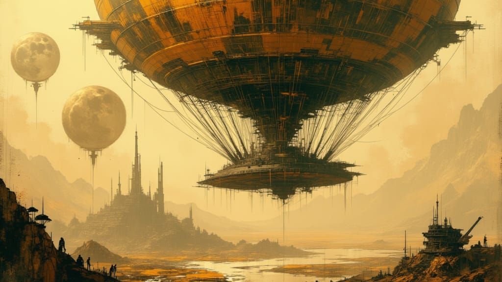 Orbital Supply Ship Lands on Alien Mining Colony