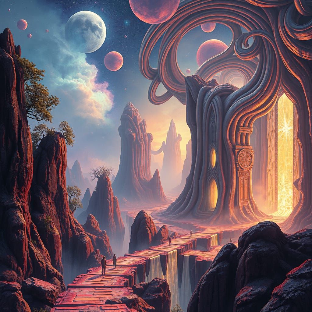 Fantastical Alien Dreamscapes in Surreal Artistic Styles