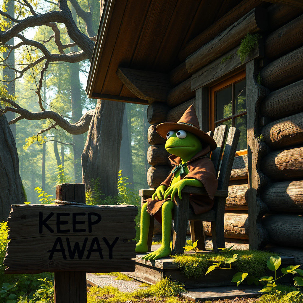 Kermit the Frog as Forest Hermit