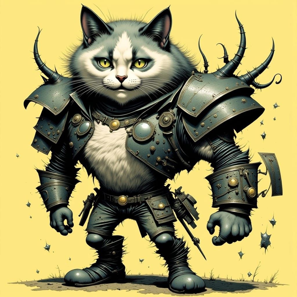 Unique Feline Artwork Generated with Feline Flux LoRA