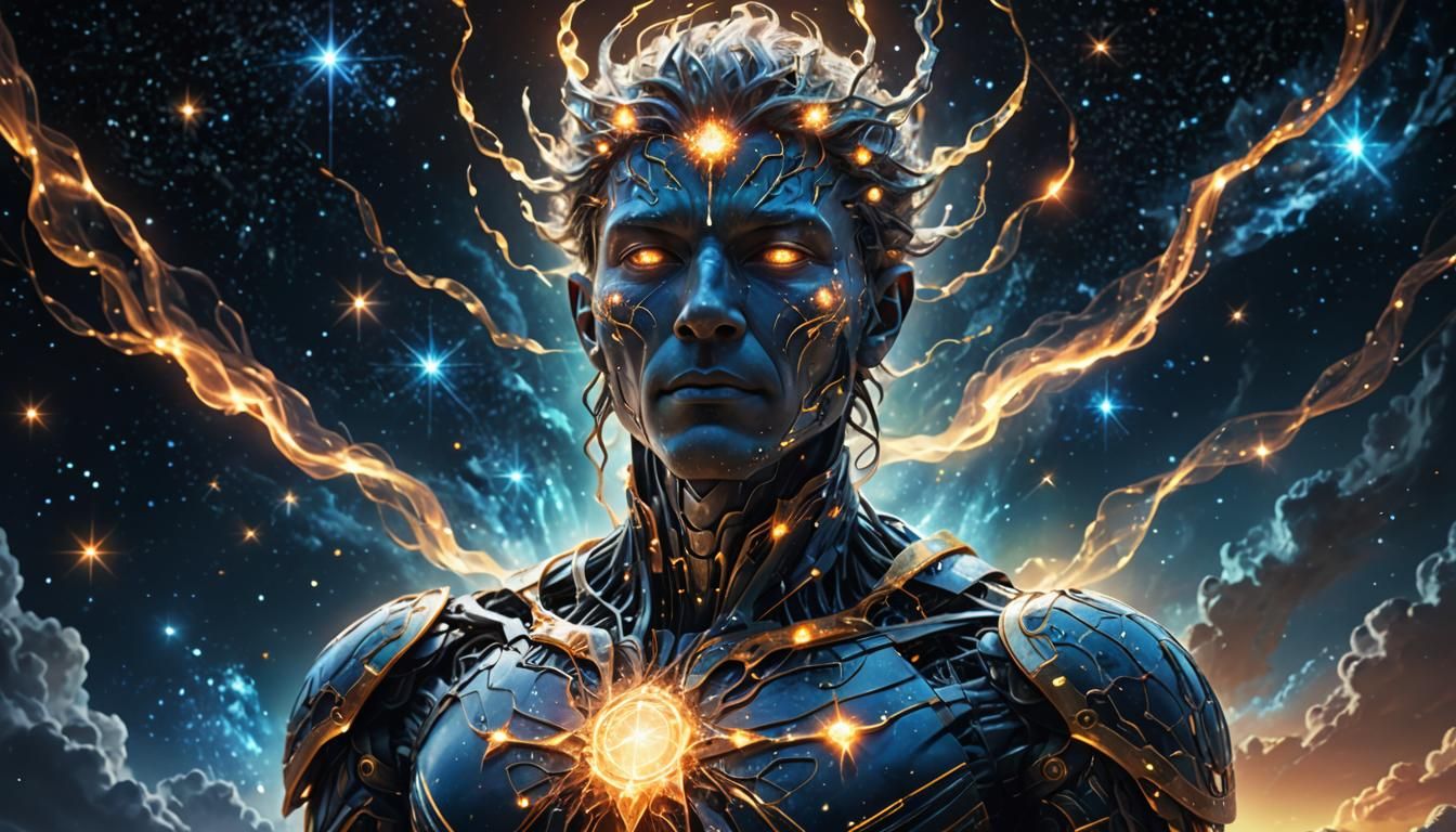 Humanoid celestial beeing of light