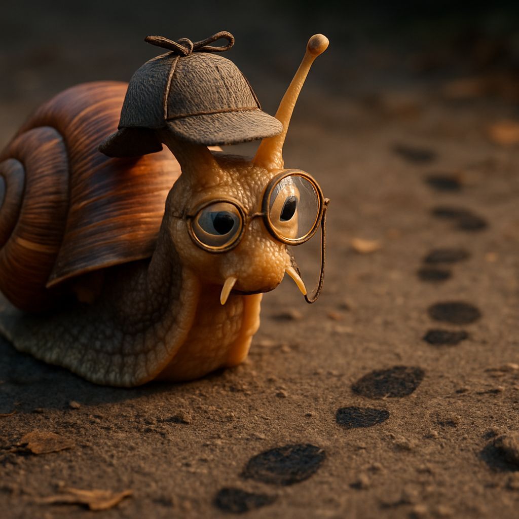 Anthropomorphic Snail Detective on the Case