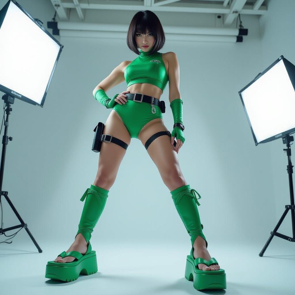 Giantess Yuffie Kisaragi Cosplay in Oversized Platform Flip ...