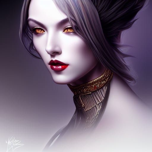 Regal Empress Portrait in Digital Art Style