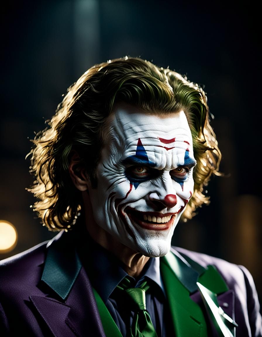 Willem Dafoe as Joker in Dark Knight Scene