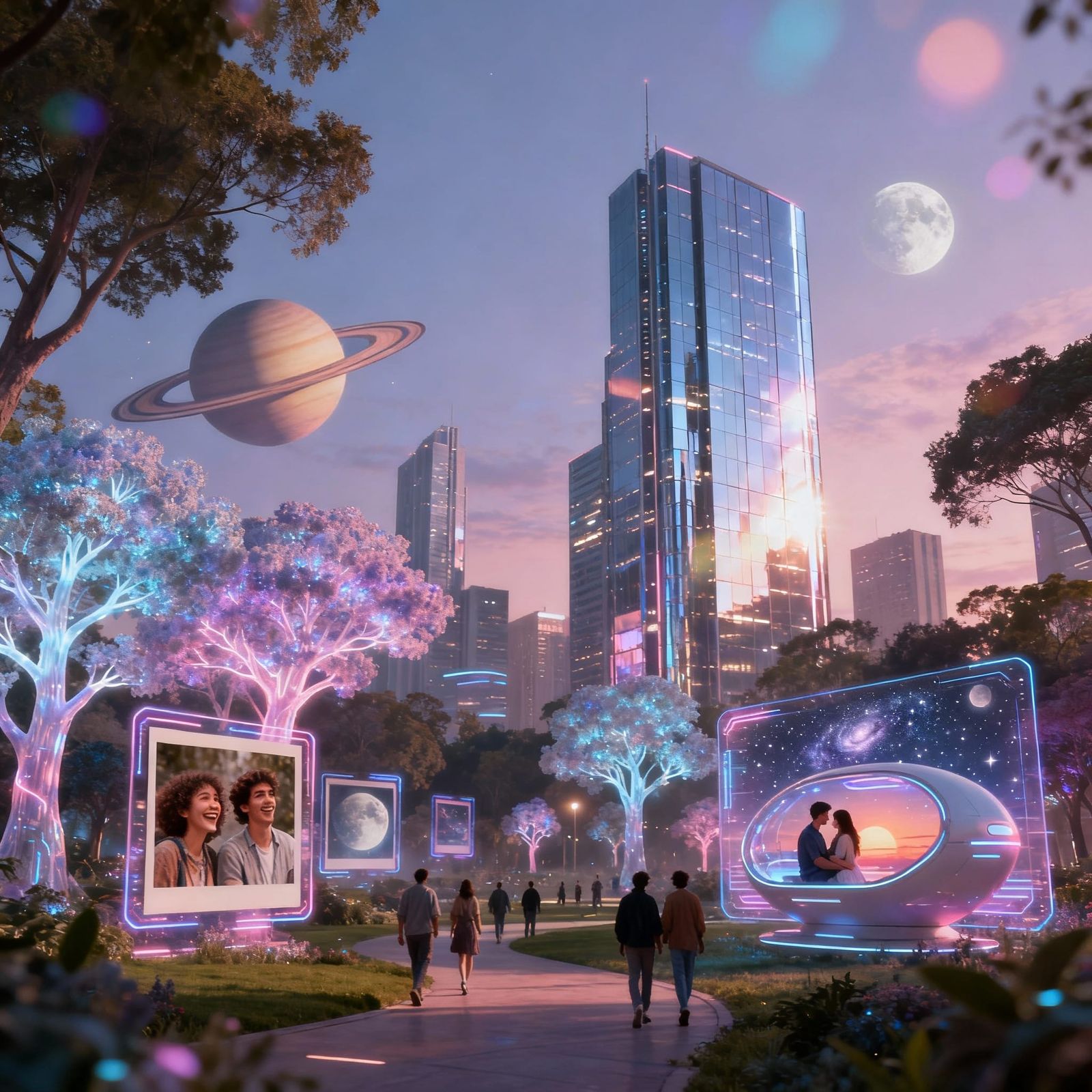 Retro-Futuristic Cityscape: Nature Meets Technology at Twili...