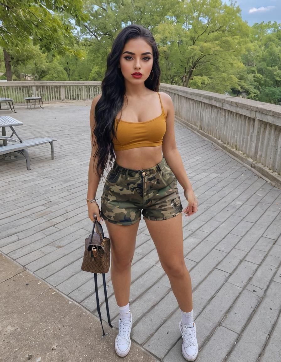 Glamorous Hispanic Model Portrait in Studio Lighting