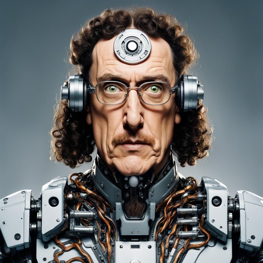 Weird Al Yankovic as a Futuristic Cyborg