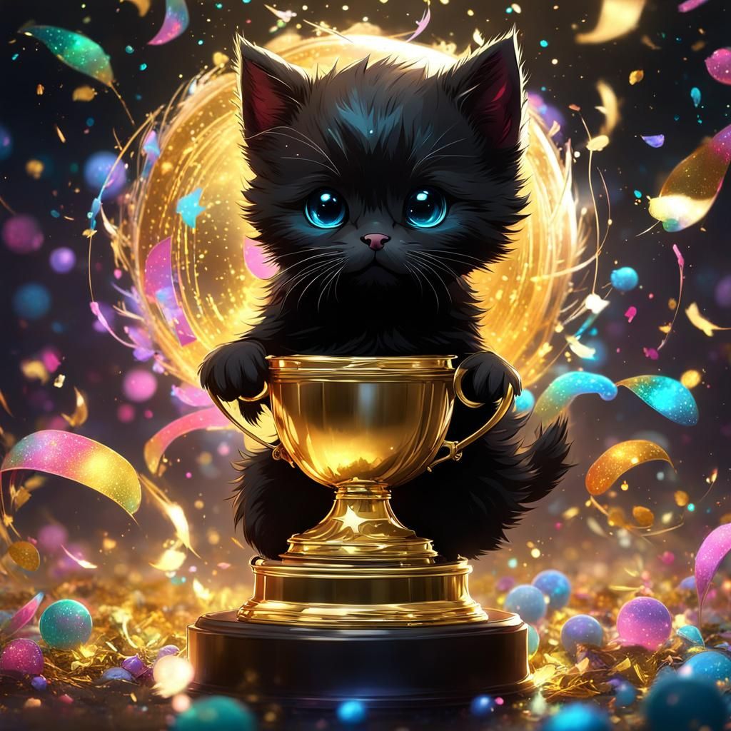 Cute Kitten Constellation Wins Trophy in Bioluminescent Conf...