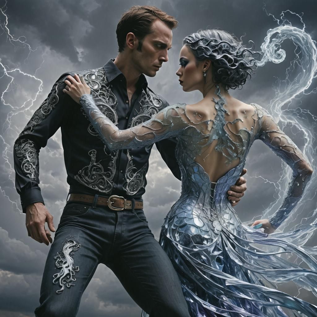 Stormy Sky: Birefringent Couture in Disjointed Space