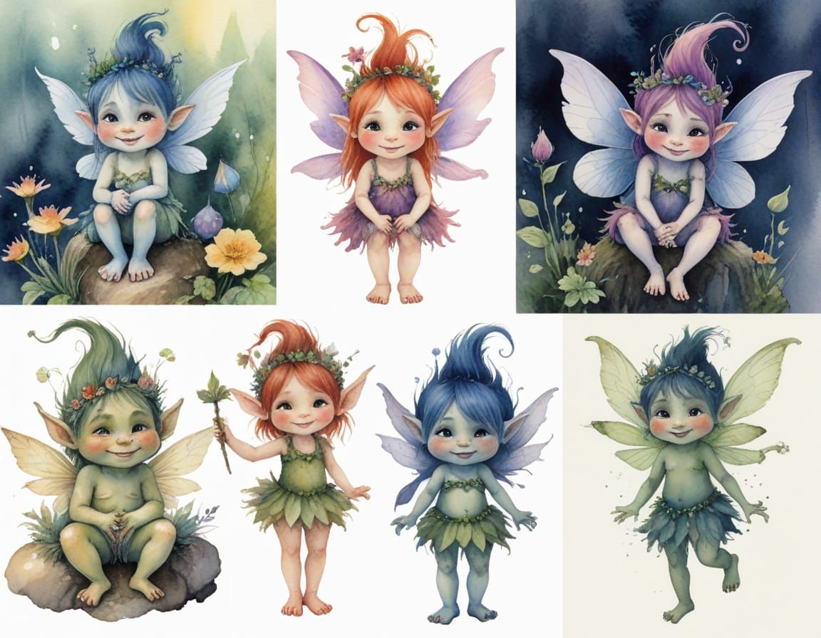 Whimsical Watercolor Fairies in Enchanted Forests