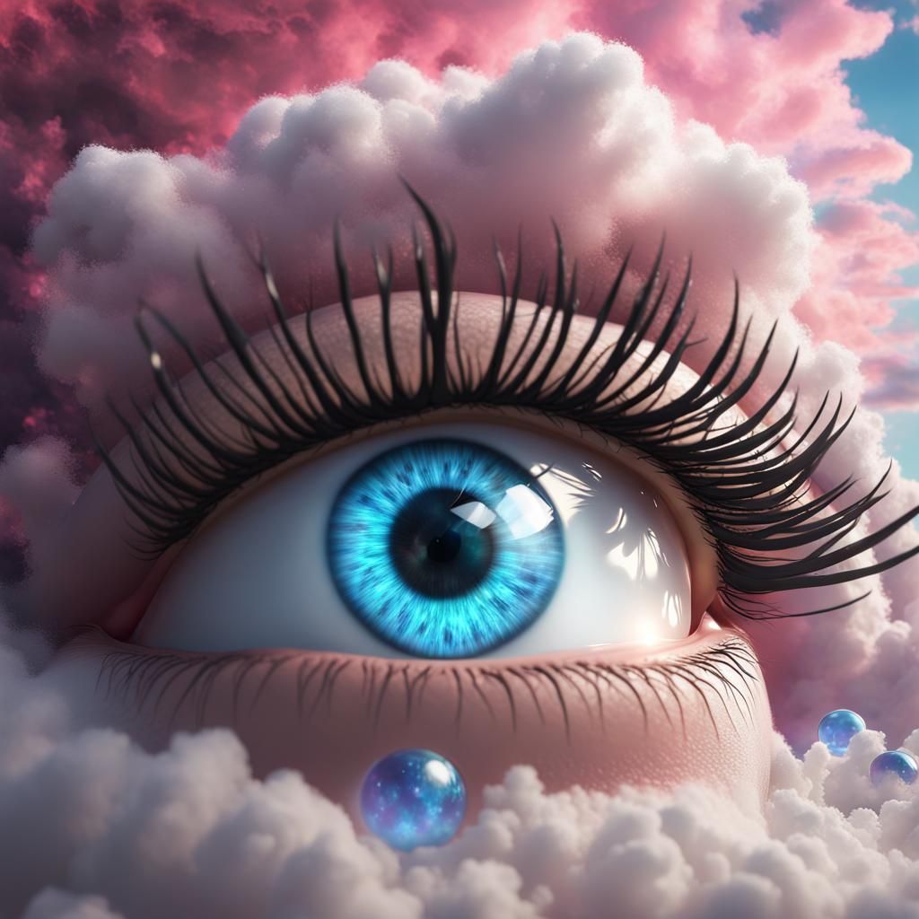 Fairy Kingdom Reflected in a Giant Eye