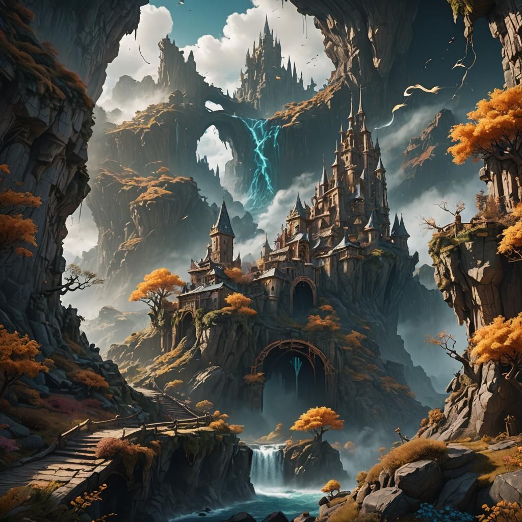 Detailed Matte Painting of a Fantastical Wind