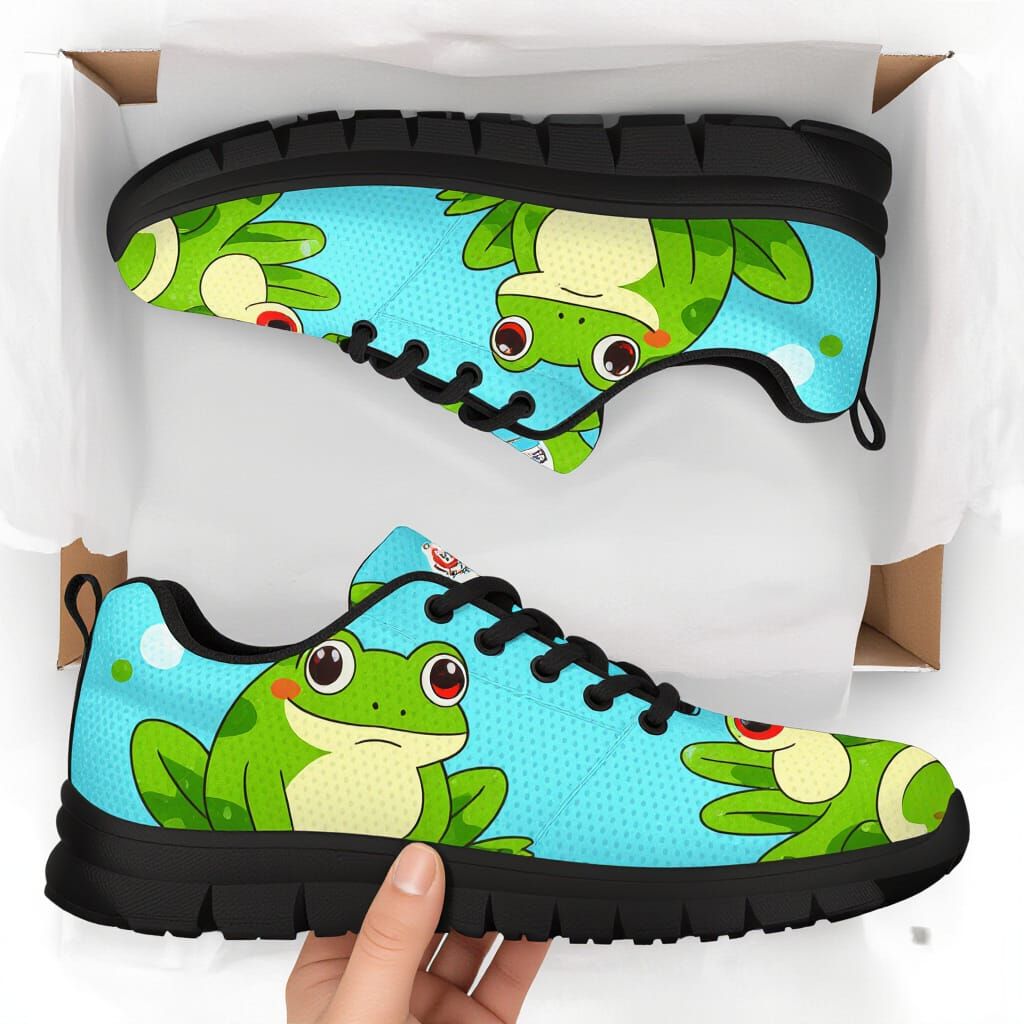 Anime Frog Sneakers: Fun Footwear Design