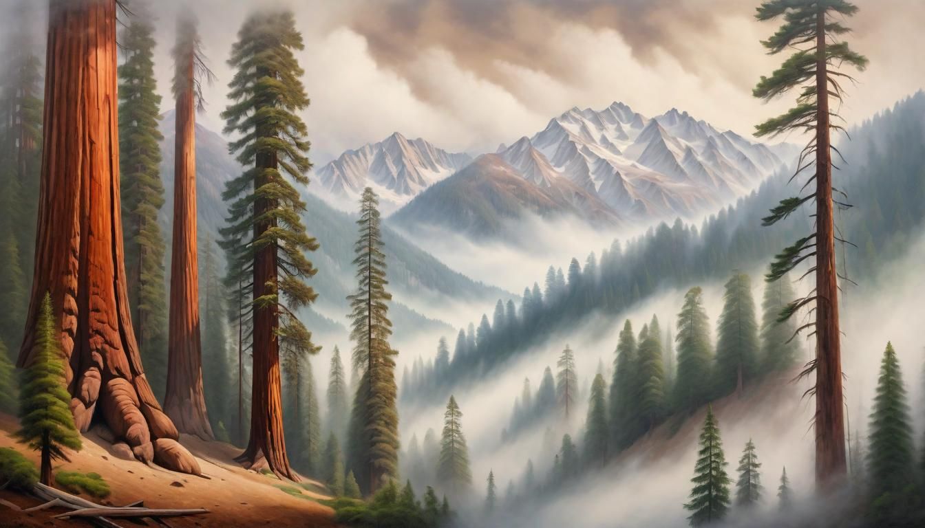 Forest Primeval of Sequoia Redwood Trees
