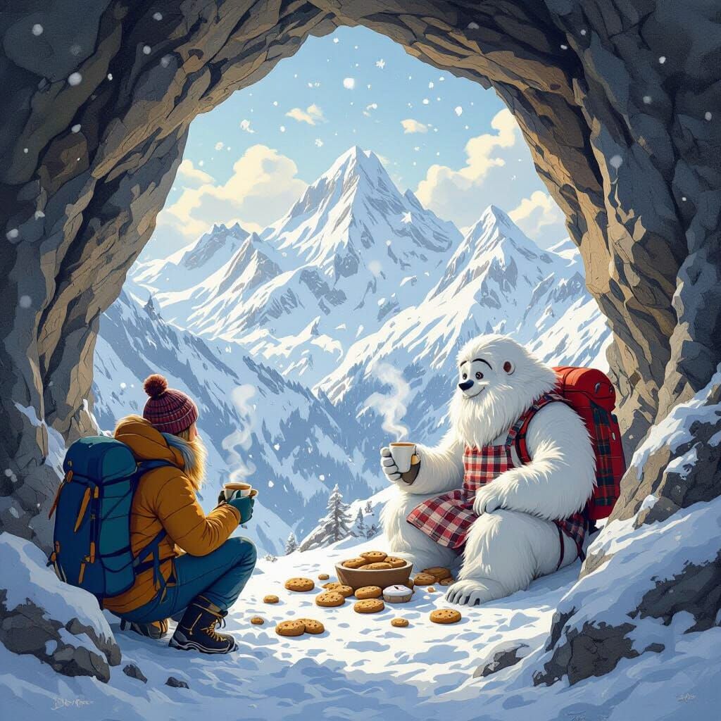 Abominable Snowman's Cozy Mountain Welcome