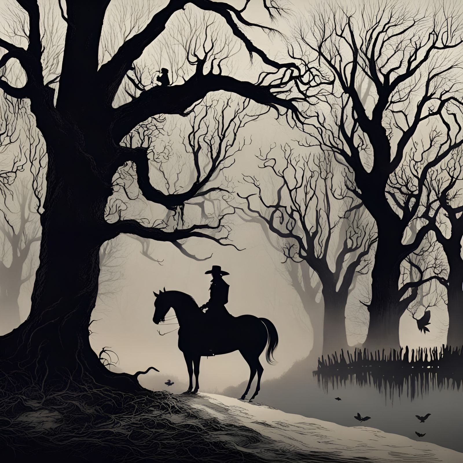 Eerie Scene Inspired by Sleepy Hollow