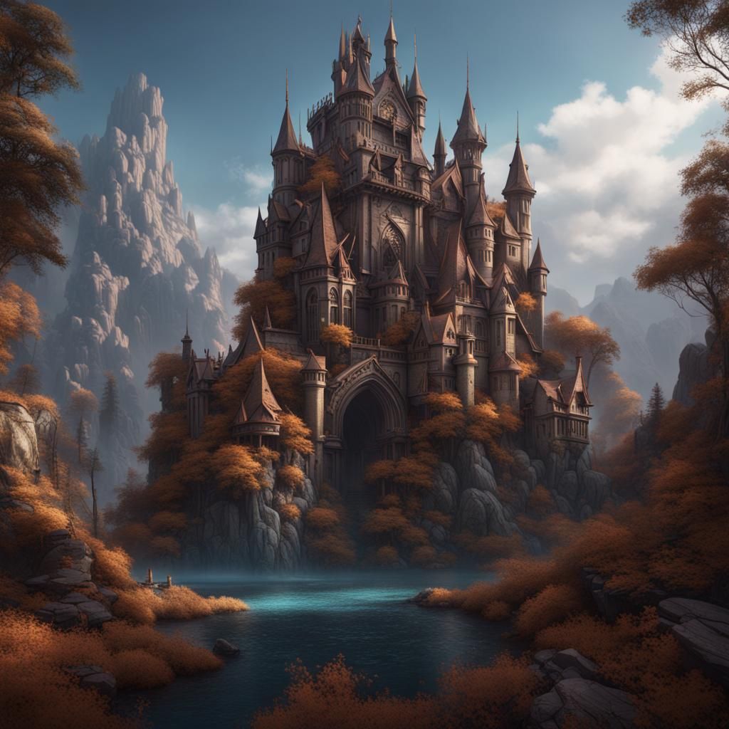 Detailed Matte Painting with Deep Color