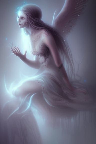 Sleeping Faerie in Sakura Forest: Cosmic Fantasy Art