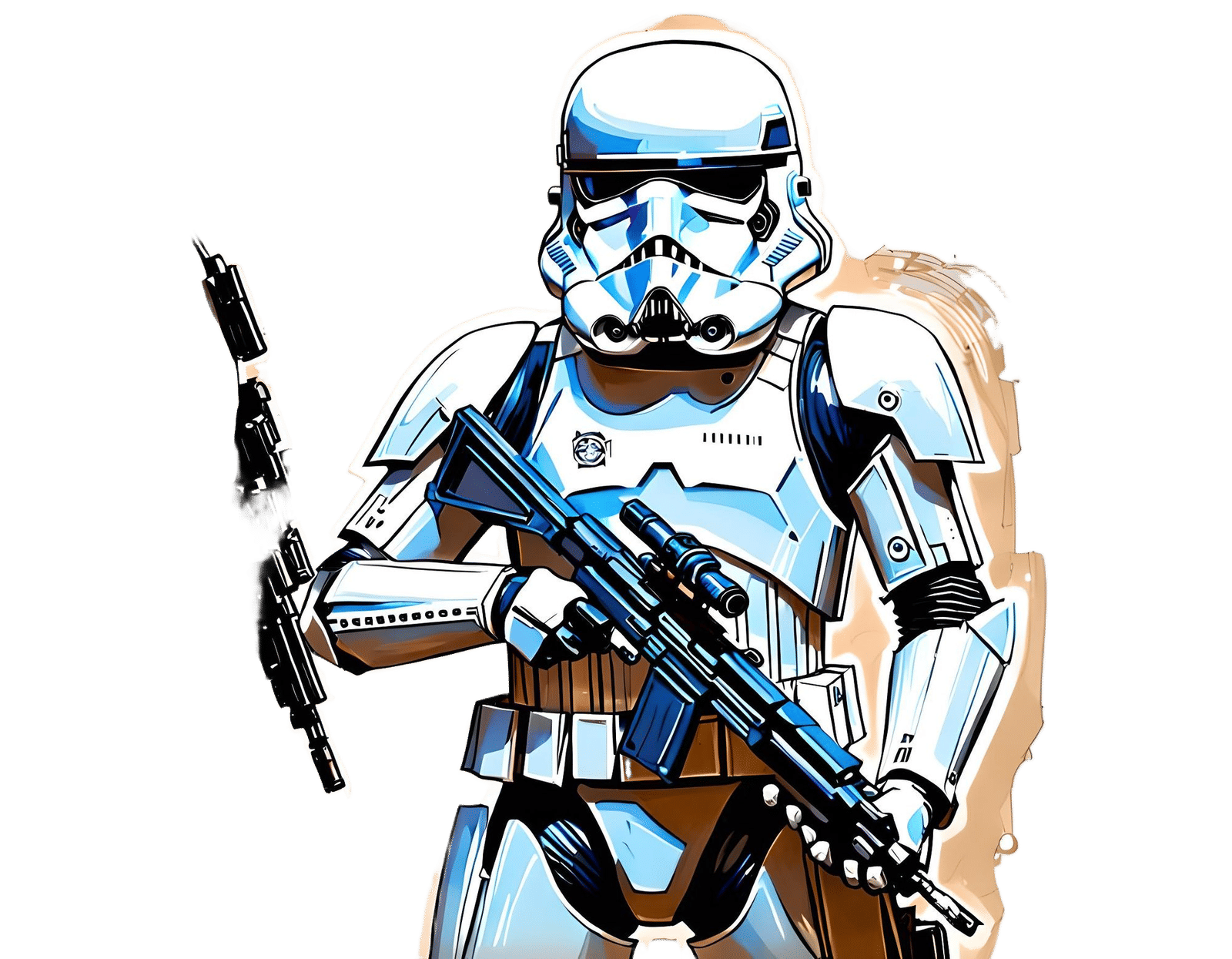 Embarrassed First Order Stormtrooper: Detailed Digital Art