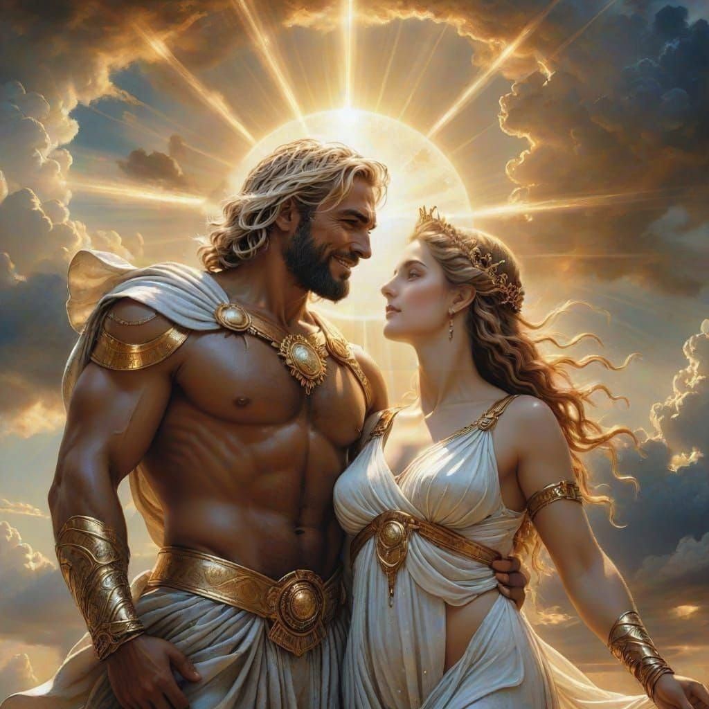 Greek Gods HERA and ZEUS in the Olde Days!